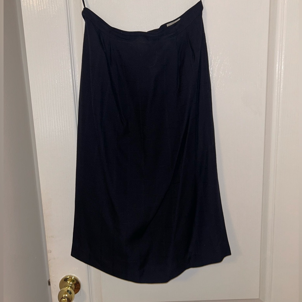 Vintage Elegant Black Midi Skirt for Women